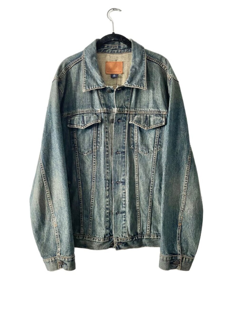 GAP 1969 Vintage Denim Trucker Jacket XL Custom Patch